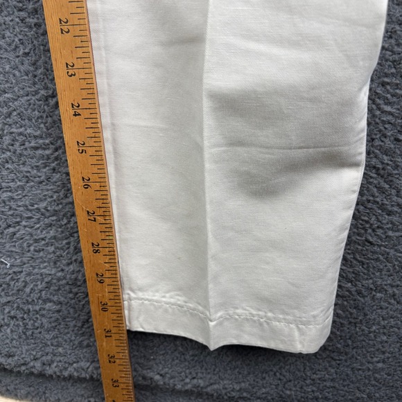 Nardelli Italy Mens 52 6R‎ Beige Cotton Linen Blend Pleated Trousers Pants - Picture 6 of 9